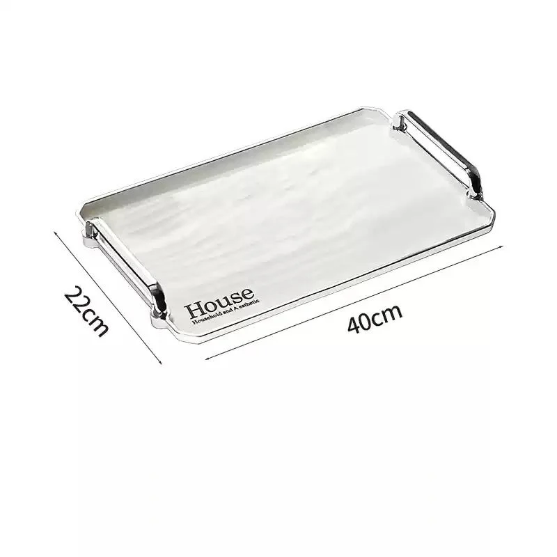 Light luxury tray rectangular new home plate snack fruit tray water cup tea cup tray