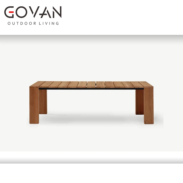 High Quality Patio Outdoor Retangular Dining Table Classic Garden Outdoor Table Teak Furniture