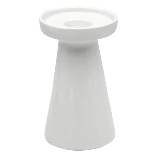 Wholesale ceramic white lotus shaped flower porcelain tealight candle holder