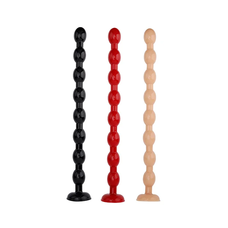 Extra long anal beads plug Top Seller Rubber butt plug colorful Soft Pearl Long Anus Beads For Male Female sex toys