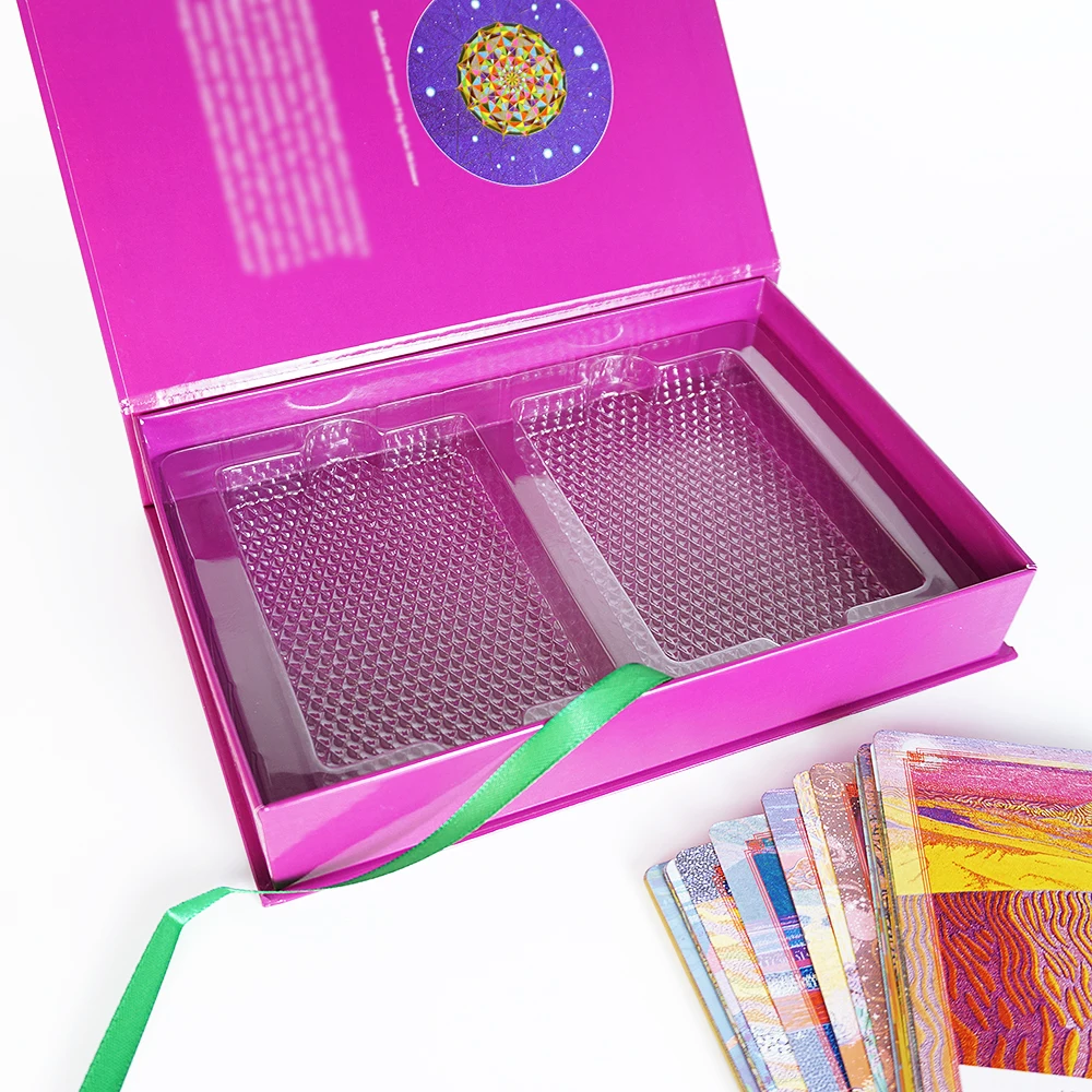 OEM Custom Plastic PVC Magnet Box Gold Plated Card Plastic Inner Tray Playing Cards Game