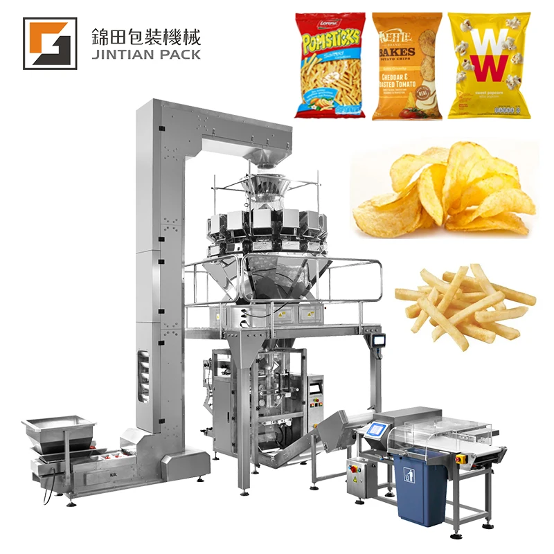 Vffs automatic 10/14/16/24 heads weighing 50g 200g 400g coffee dry fruits nuts packaging machine