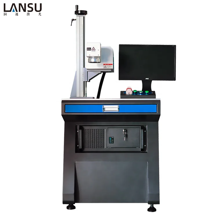 Lansu laser 3w 5w 10w uv laser marking machine engrave for plastic glass  wine beer cup perfume bottle Dongguan