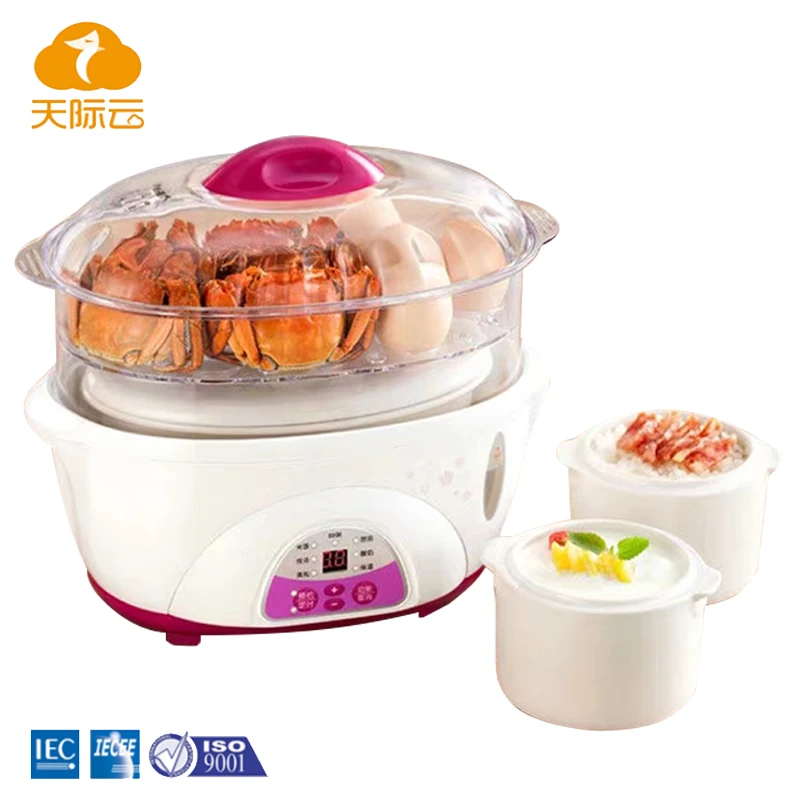 Электрический кастрюля для тушения 220 В, Бытовая Керамическая электрическая кастрюля для тушения, кастрюля для приготовления пищи, машина для медленной варки