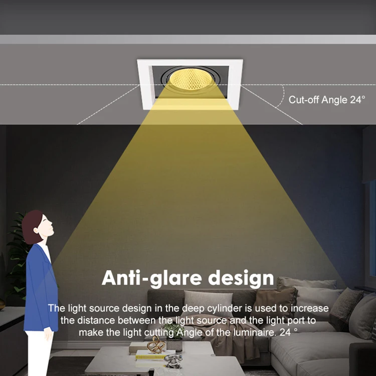 Super Bright Simple Modern Household Dimmable 30w 60w 90w Led Downlight Ceiling Led Spotlight