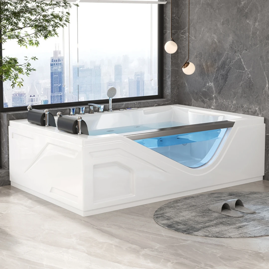 Хит продаж, 2 человека, спа-салон, акриловая ванна Jakuzzi, гидромассажная Ванна в помещении с 2 подушками и ТВ-функциями для ванной комнаты