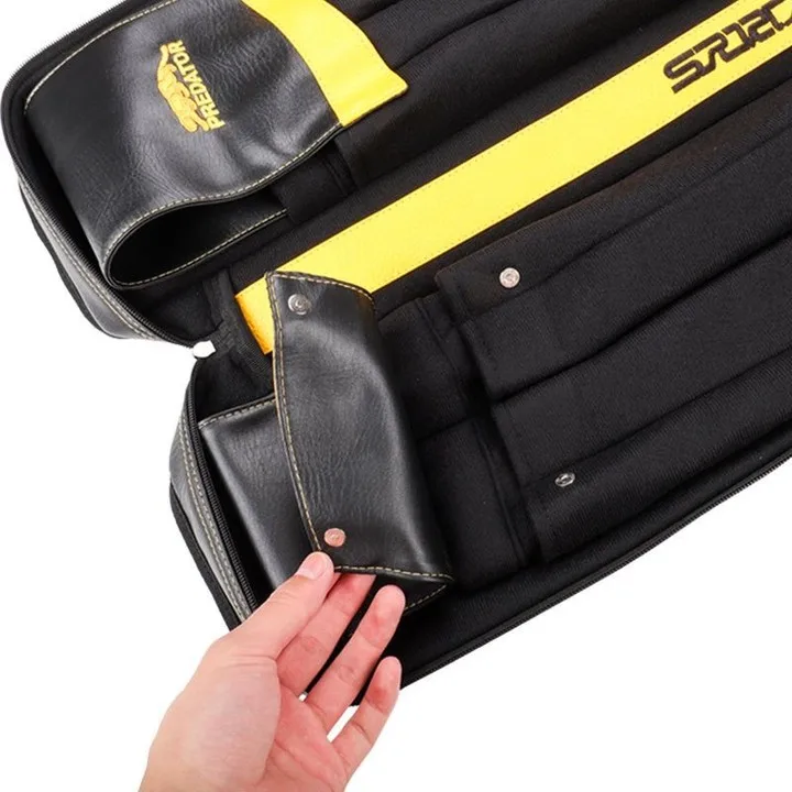Pool Cue Case 4 Butts 8 Shafts Billiard Pool Cue Bag 2 Colors Pool Stick Carrying Case 12 Holes Case PU Leather High capacity