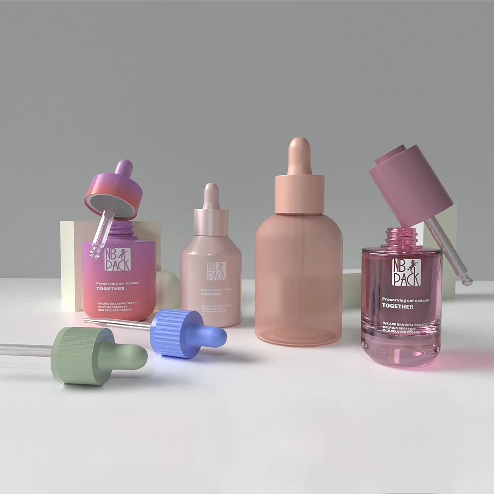 Factory Wholesale 80ml Frosted Glass Bottles Packaging Hair Oil Dropper Bottle Cosmetic Serum Bottle 100ml