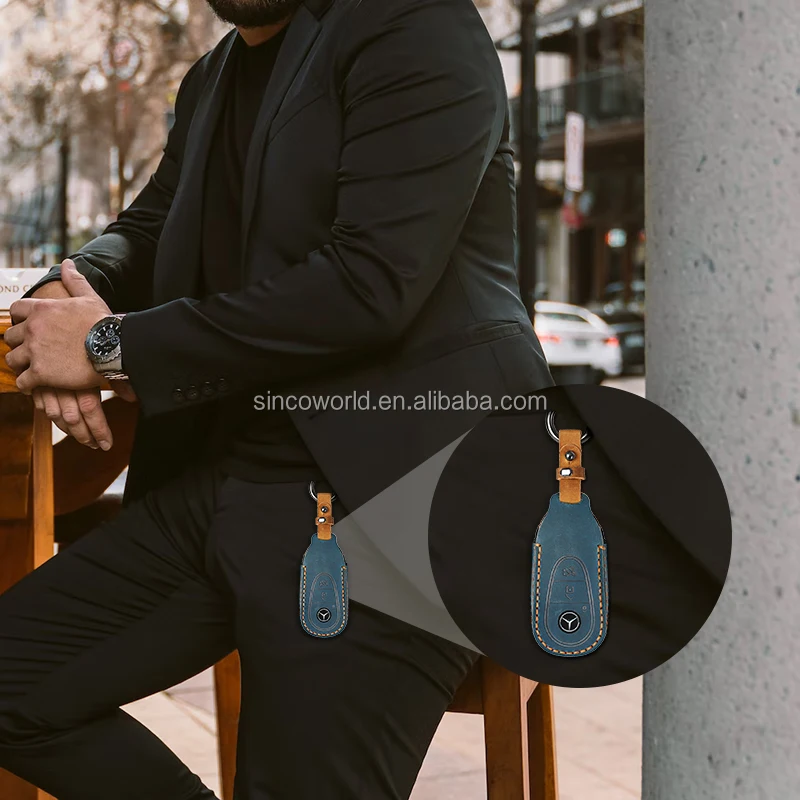 GRS custonization car logo leather folding key case cover manufacturer