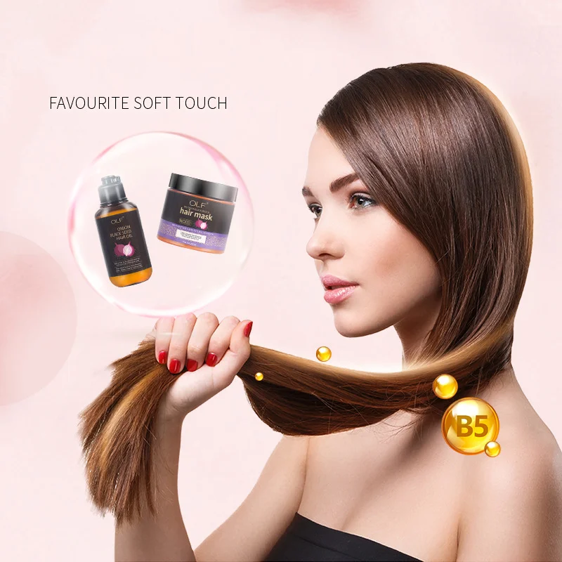 Small MOQ To Private Label Custom Logo With Your Brand Hair Care Sets 4 Steps Red Oinion Black Seed Oil