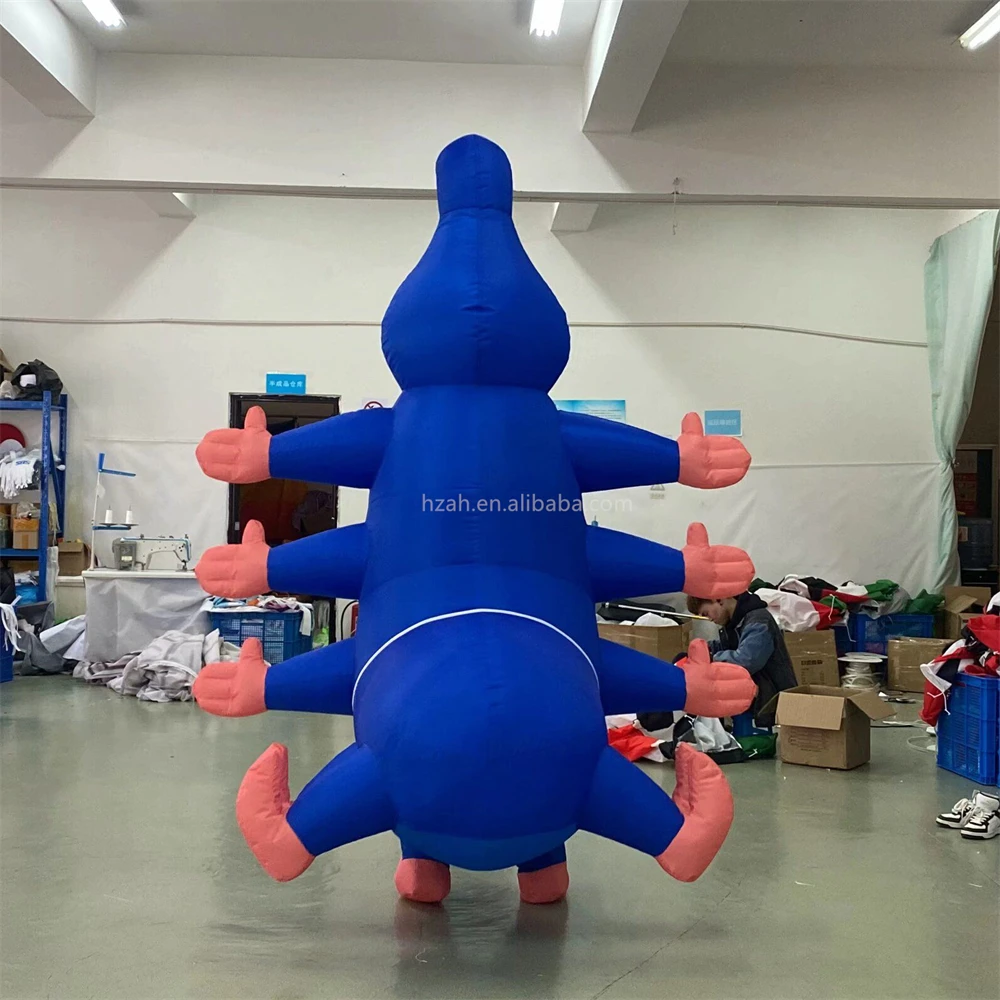 Walking inflatable blue caterpillar costume suit for Alice in wonderland decorations