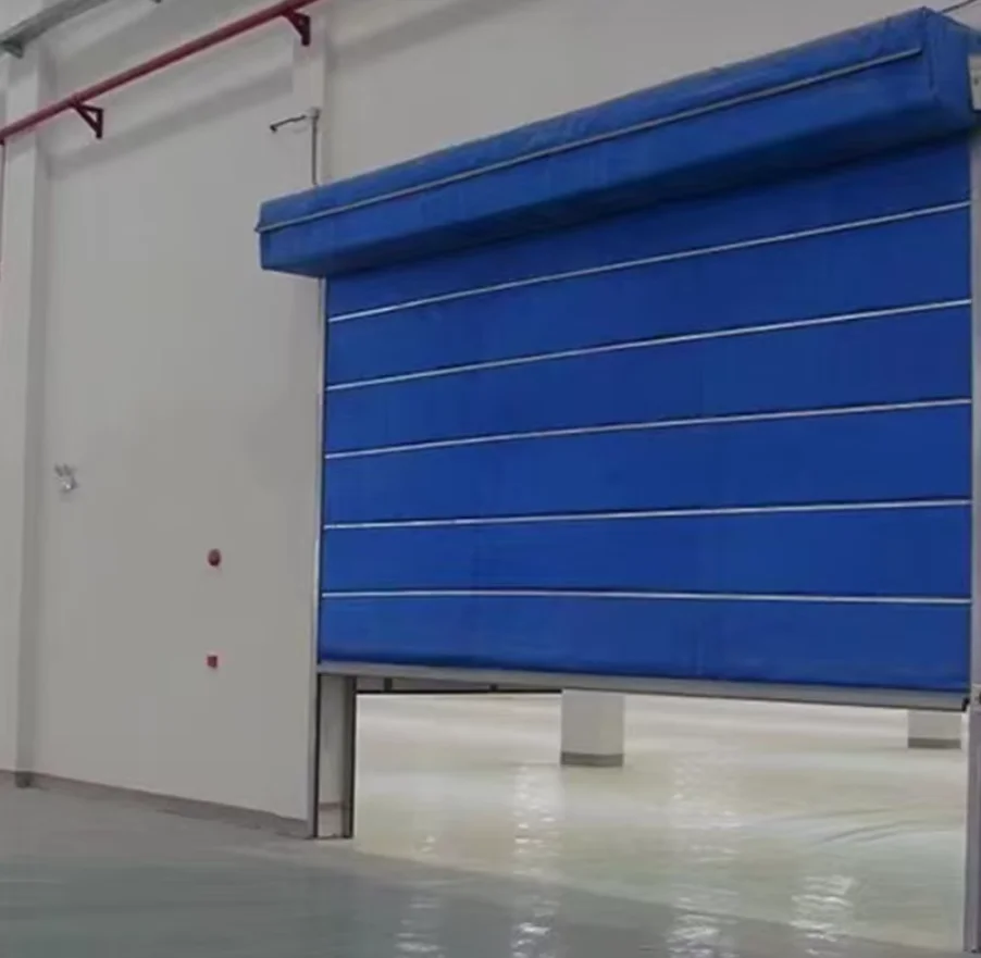 The hot sale of inorganic cloth fire rolling shutter door with automatic fire alarm system