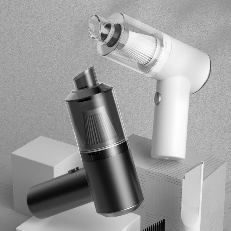 FIREEGG High Quality Car Vacuum Cleaner Wireless Charging Vacuum Cleaner Mini Portable Handheld for Home Brush Motor Dry ABS 48