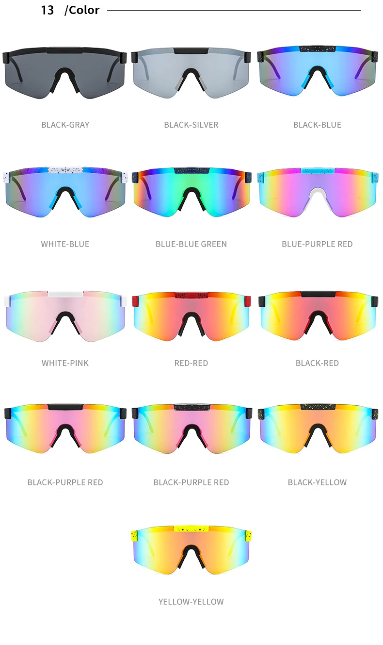  Hot Sale Fashion Cycling Sunglasses UV400 Protection Double Wide Mirror Flat Top Custom Logo Oversize Sport 2021