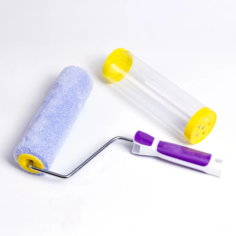 professional paint roller 9inch purple two-color rubber handle china