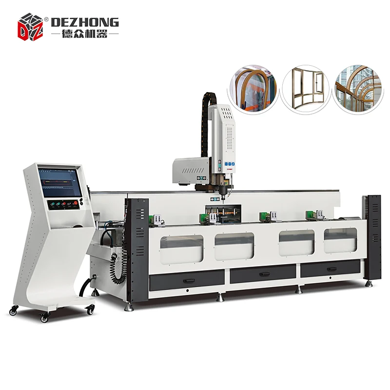 In stock CNC Milling Drilling Machine Wood Aluminum PVC UPVC Stainless Steel Core Incl. Motor PLC Manufacturing Plant Use