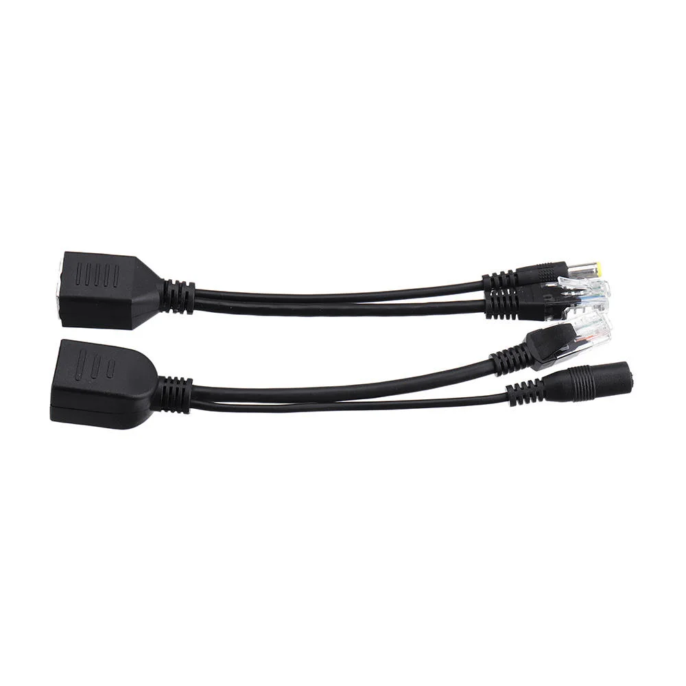 1 Pair POE Adapter Cable Tape Screened POE Switch Cable POE Splitter Injector Power Supply 12V Synthesizer Separator Combiner