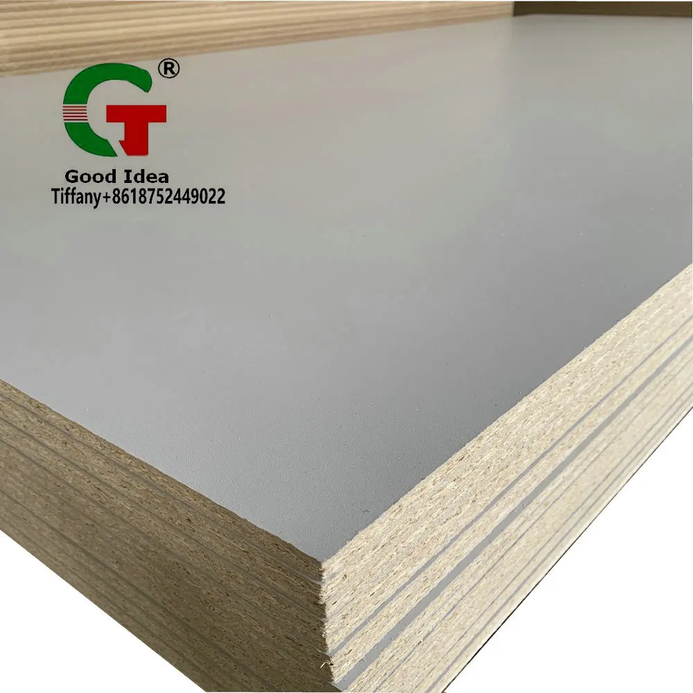 
Good quality Indoor used 1220*2440*18mm MELAMINE PARTICLE BOARD CHIPBOARD 