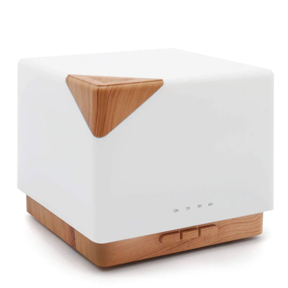 Large Capacity Cube Cold Mist Aroma Diffuser Ultrasonic Humidifier LED Light Essential Oil Square Aromatherapy Diffuser