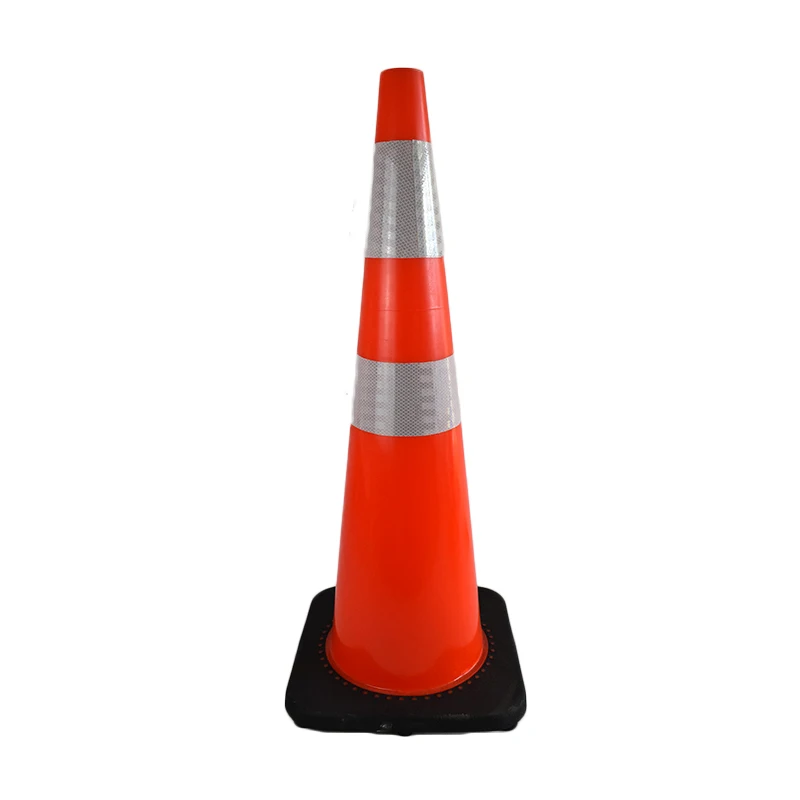 PVC reflective traffic cone for roadway safety
