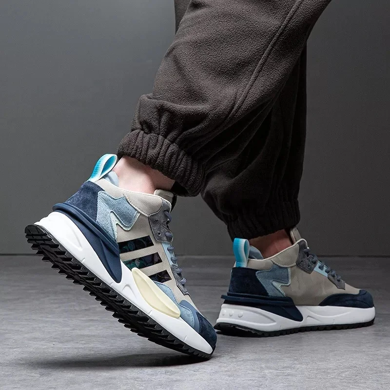 Brand Ultra light Raw Pig Suede Men Casual Sneakers sport Shoes 38-44 Wholesale mesh Fashion man trainers OEM factory