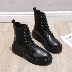2021 New European Ankle Bot Lady Botas Mujer Boots Black Shoes Women Boots