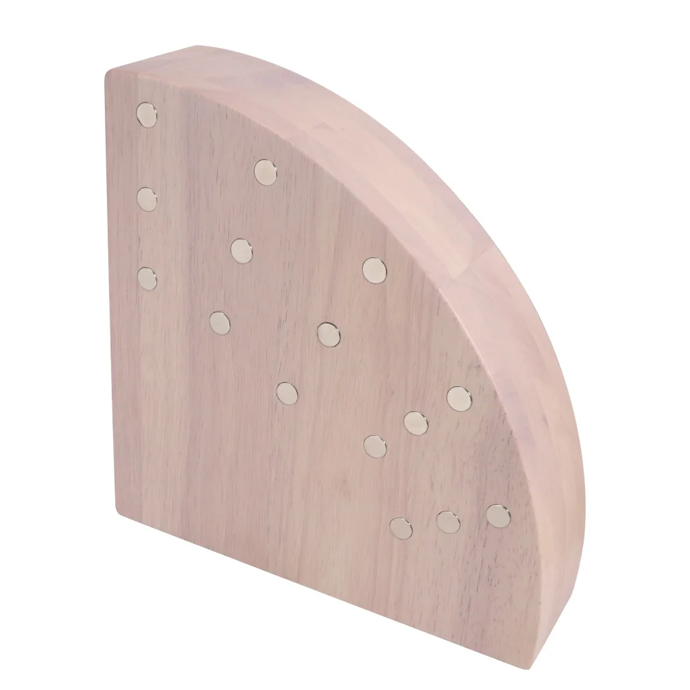 Semi Circle Rubber Wood Powerful NdFeB Magnetic Knives Holder