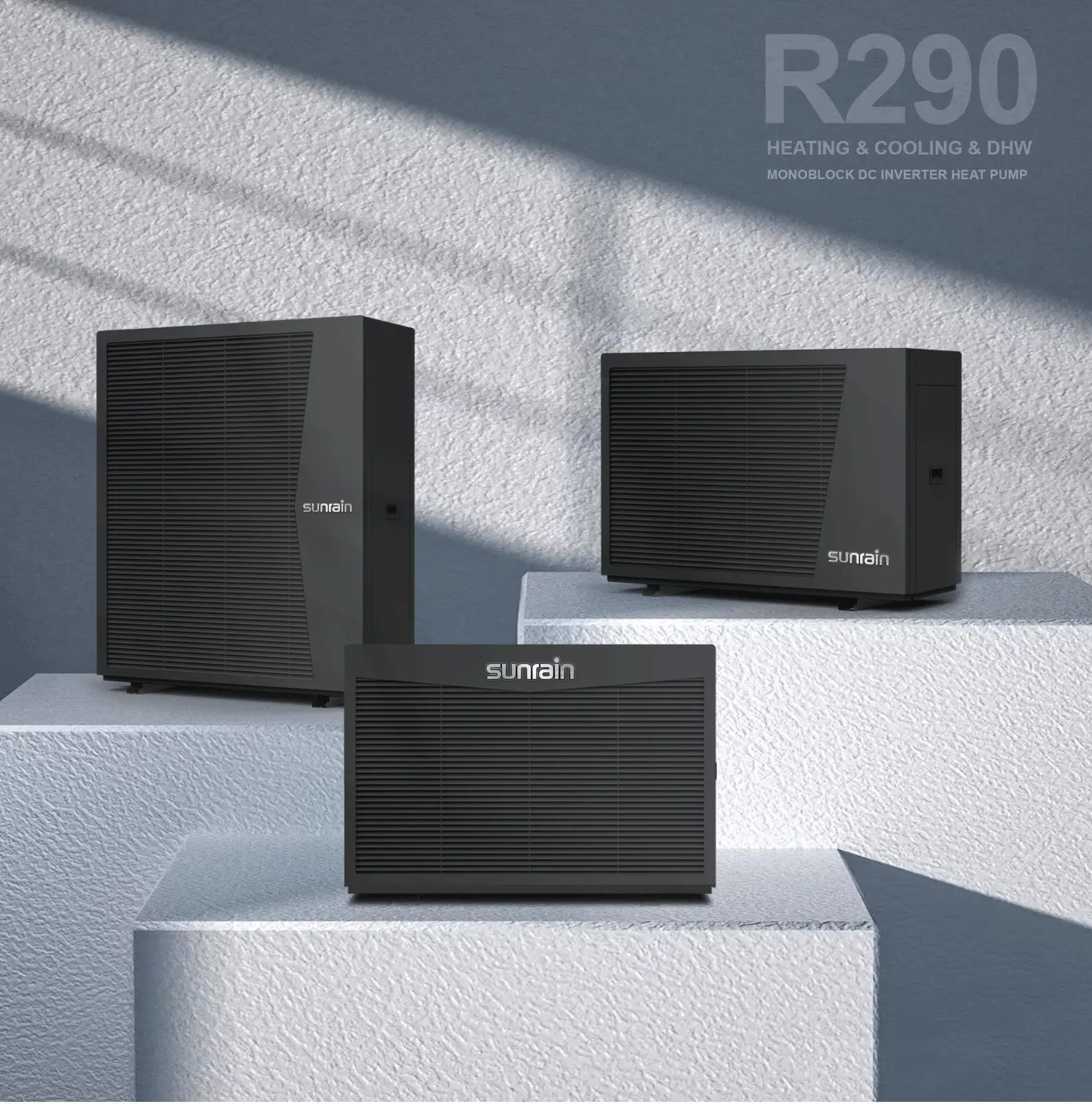 Sunrain OEM завод CE Keymark 6 кВт 8 12 18 тепловой насос R290 газ Erp A ++++ WIFI Full DC инвертор китайский