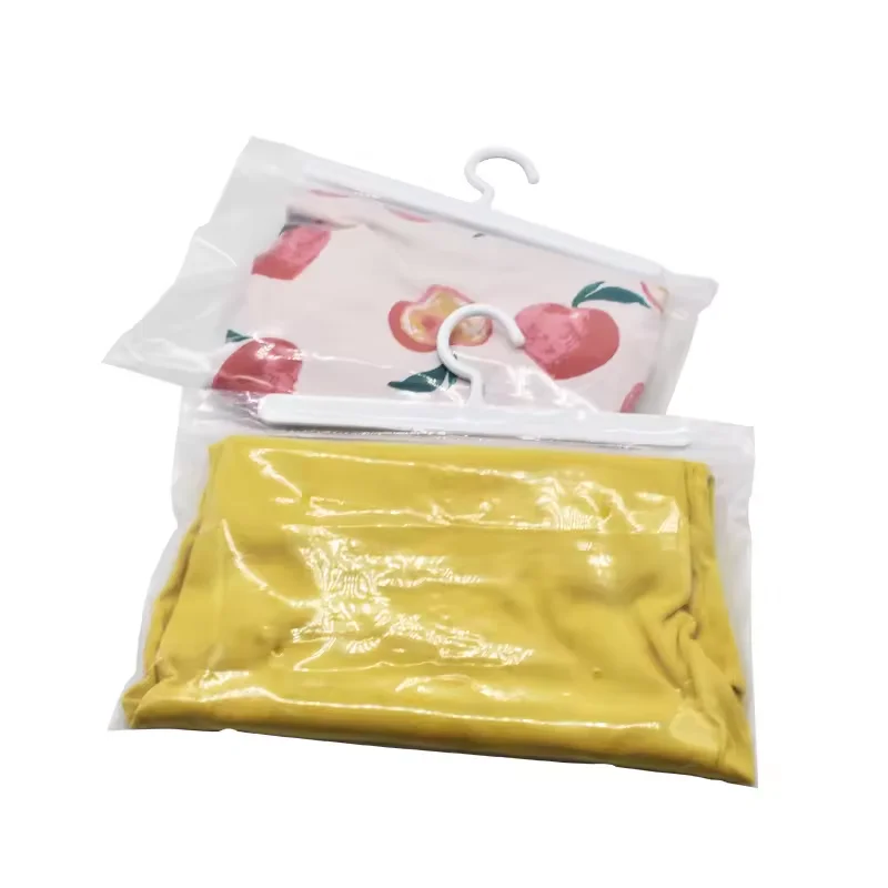 Pvc Custom Hanging For Clothing Plastic Bag With Hook Clear Vinyl Garment Polybag Snap Button Garment Hanger