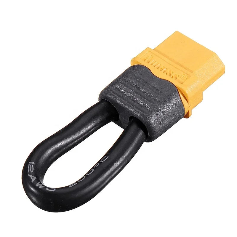 Amass Bind Plug Loop Connector Short Circuit Battery Jumper Cable Wire XT60 XT60H Female Plug 12AWG For RC Battery DIY Parts