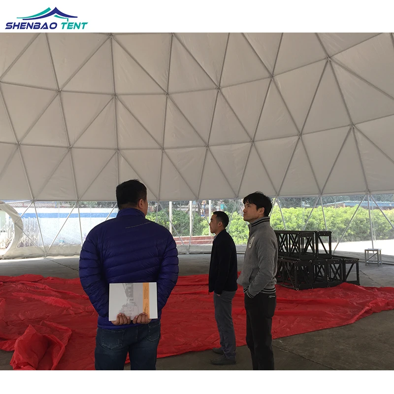 360degree movie projection event dome tent trade show fair exhibition large Geodesic Dome Tent 20m 25m 30m
