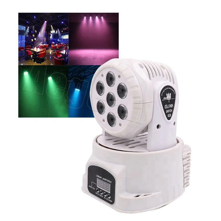 Лидер продаж 7x10 Вт RGBW 4 в 1 свадебное сценическое освещение миниатюрный светодиодный подвижный головной