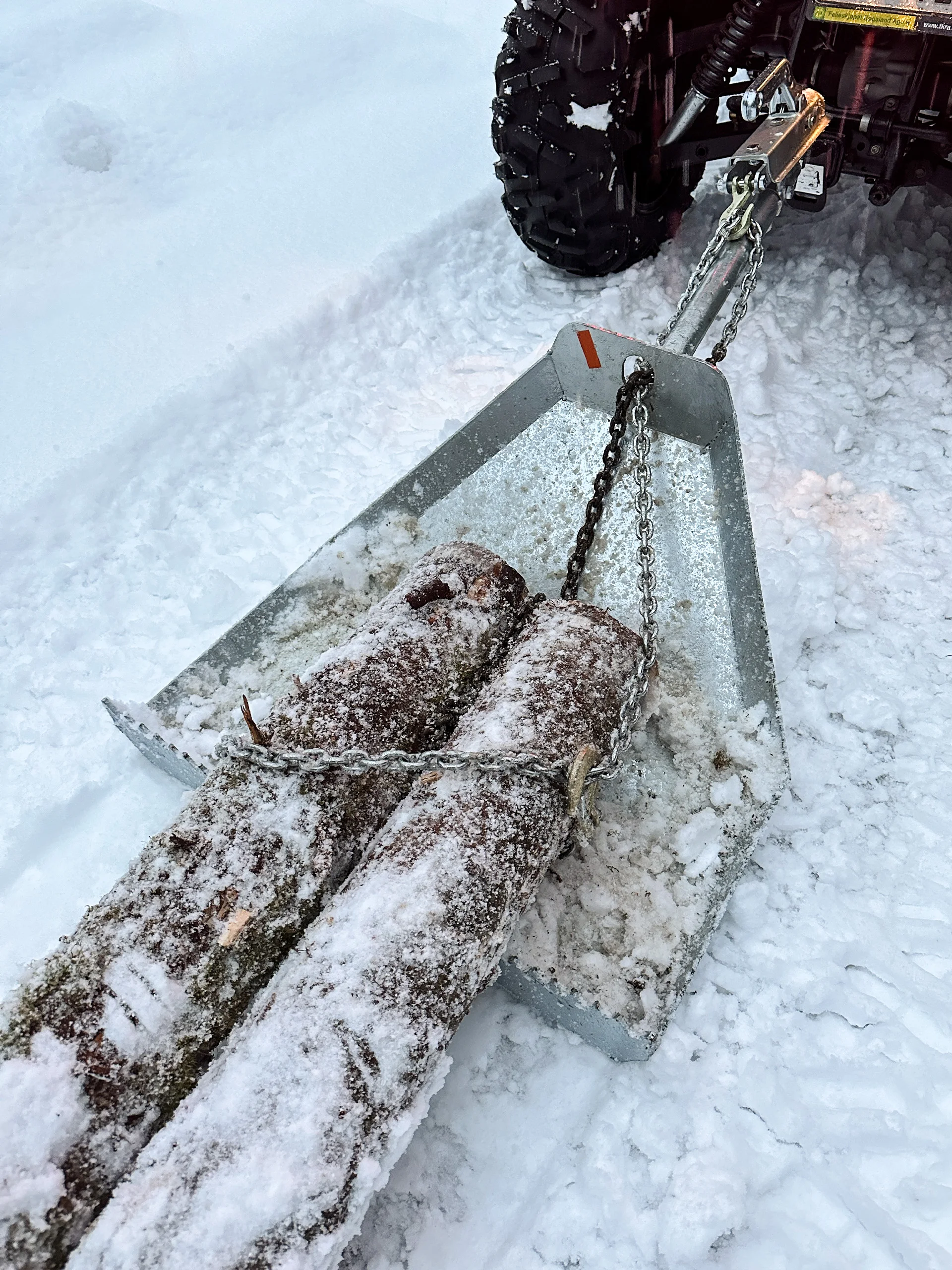 2022 atv log transport trailer metal sheet attachments skidding plate for timber skidding transportation