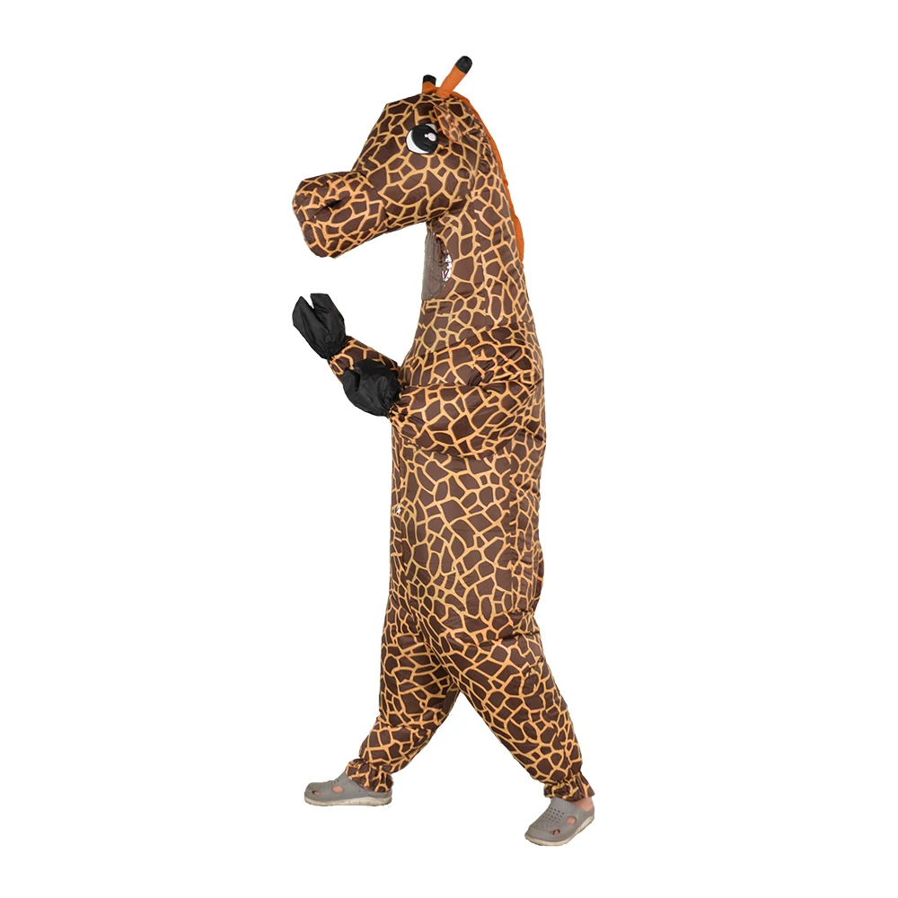 Saygo Customized Low MOQ Low Price Waterproof Cloth Inflatable Giraffe Mascot Costume For Christmas