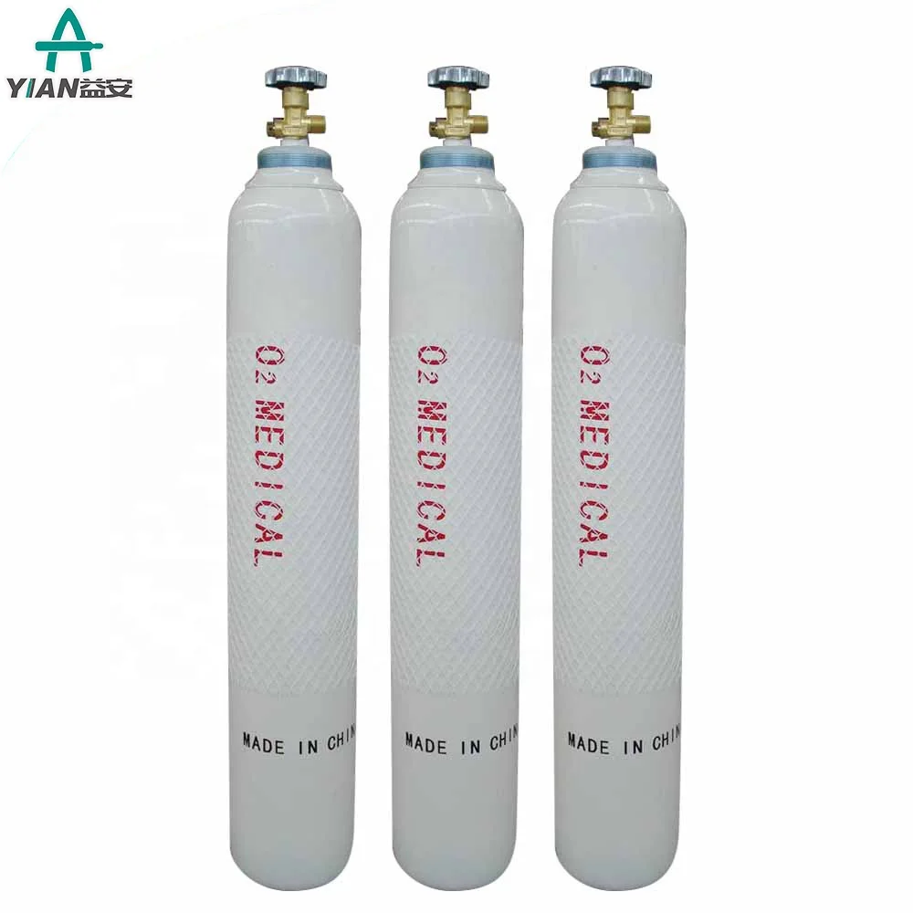 Factory Supply Durable 40L Oxygen Tank With Flow Meter High Pressure 150Bar Oxigen Cylinder Medical