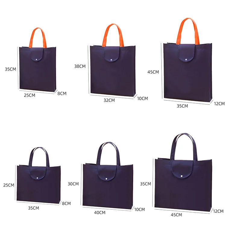 Wholesale Cheap Custom Eco Advertising Clothing Shopping Tote Bag Eco Durable Thickening Folding Non Woven Bag With Logo Printed