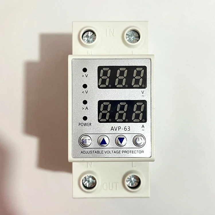 63A Voltage Protector - Auto Reconnect Adjustable Voltage Current Protector
