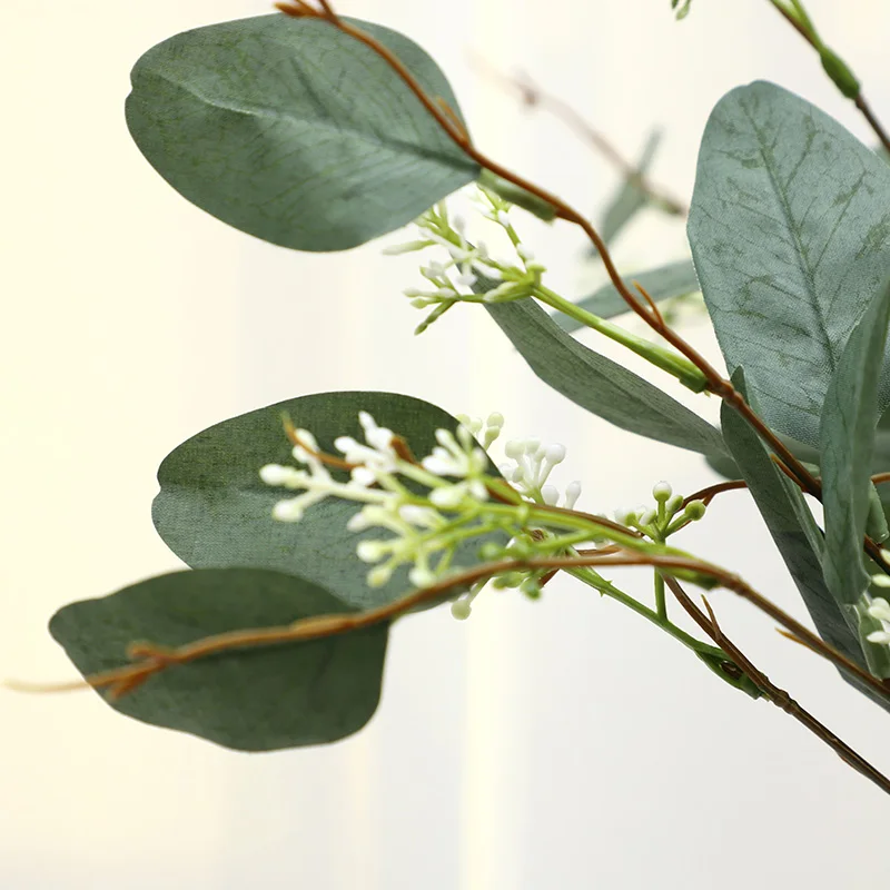 Новый Модный свадебный искусственный букет для невесты, искусственные листья эвкалипта, стебель ветки