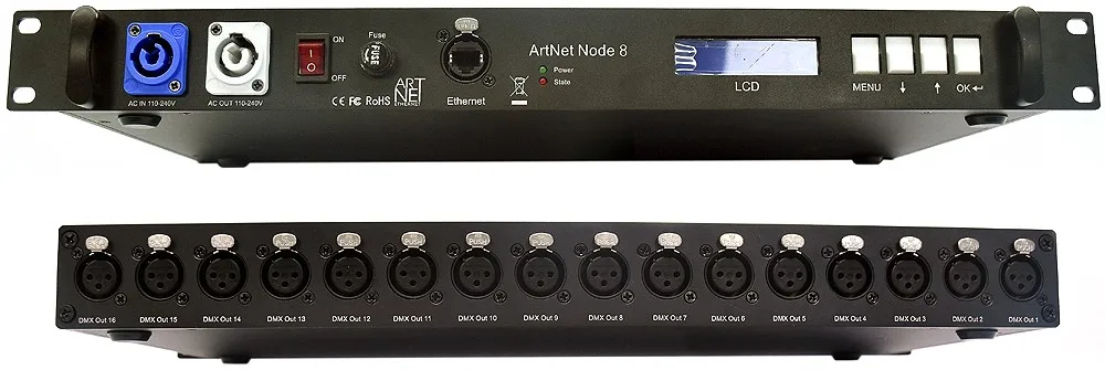 Factory Price DMX Over LED Dimmer Ethernet Artnet LED Controller Node