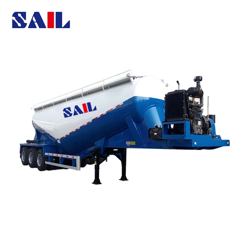 SAIL 3 Axles 65cbm 60 Ton Tanker Storage Dry Bulk Cement Tank Trailer With Pneumatic Semi Truck Trailers For Powder Transport