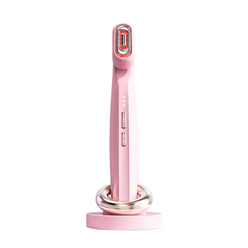 360 Degree Rotation Head Led Facial Light Therapy 3 Colors Eye Beauty Wand Face Massager For Skincare & Blue Rejuvenation Tool