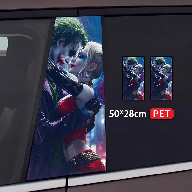 Наклейка-клоун на автомобильное окно