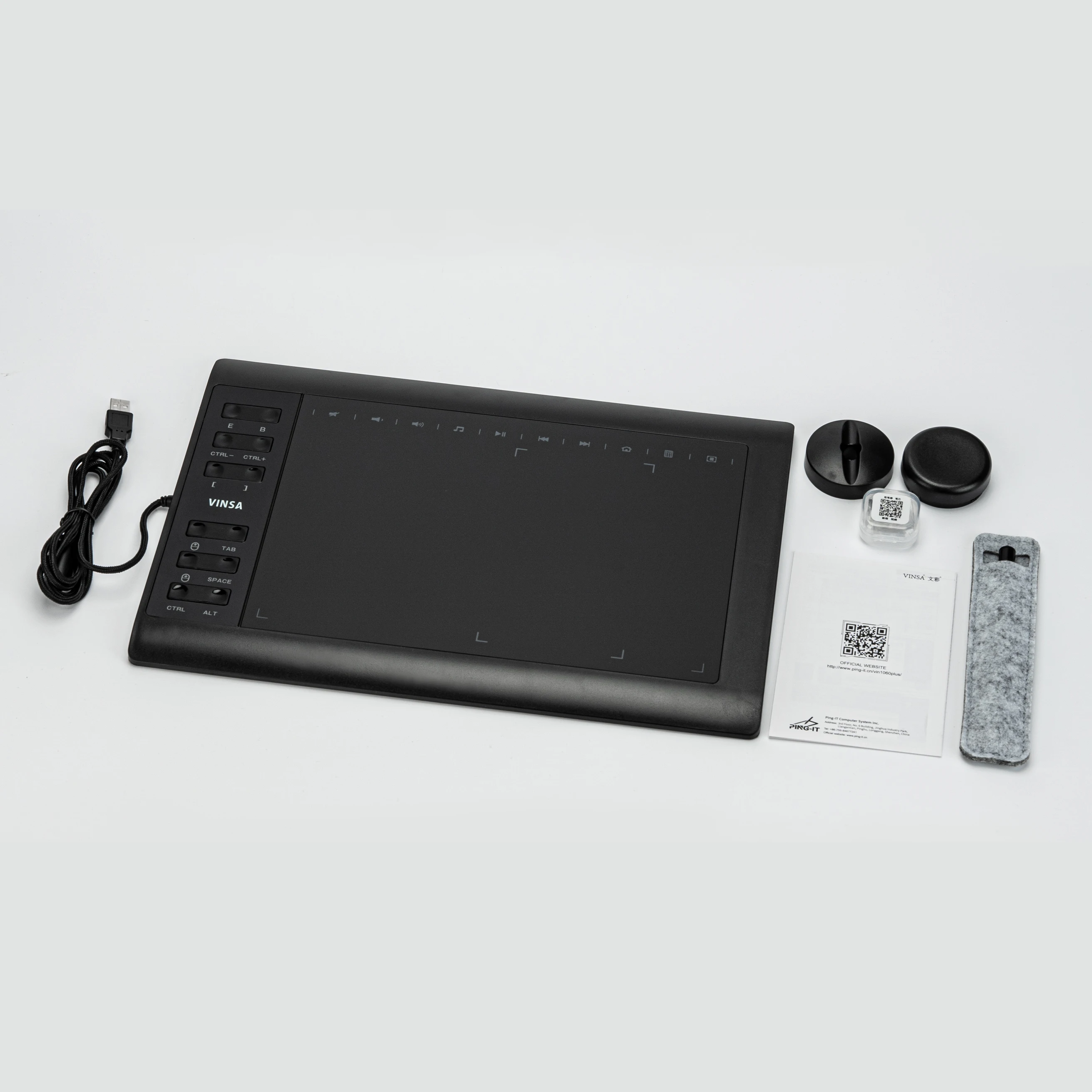 Горячая Распродажа Vinsa VIN1060Plus 8192 уровней давления дешевый портативный USB взаимодействующий цифровой стилус