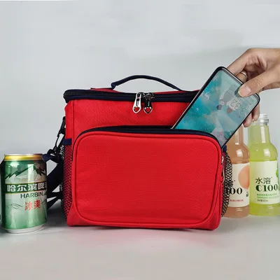 Новая высококачественная Изолированная широкая открытая сумка-холодильник для ланча, органайзер для закусок, для работы на открытом воздухе для женщин и мужчин, для взрослых, Термосумка из полиэстера