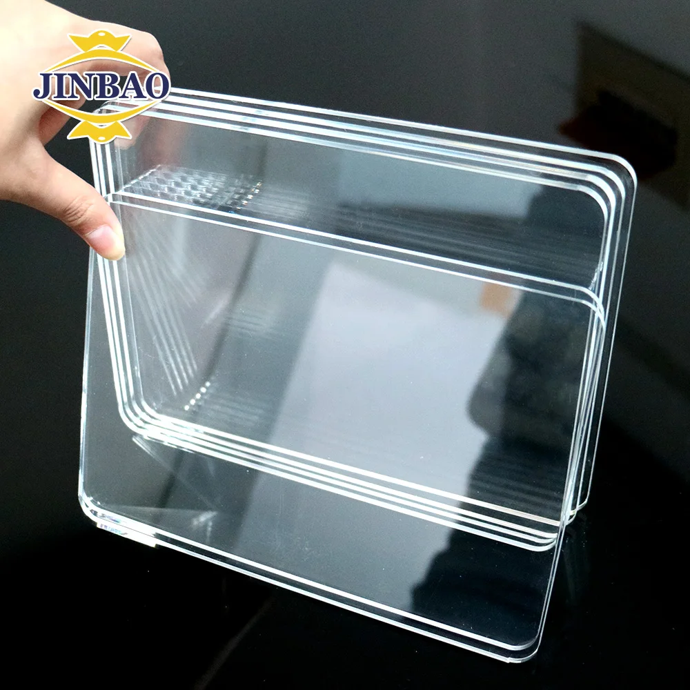 JINBAO custom round 1.3mm rose red moulding opalescent alabaster modern 6m illuminated table clear acrylic