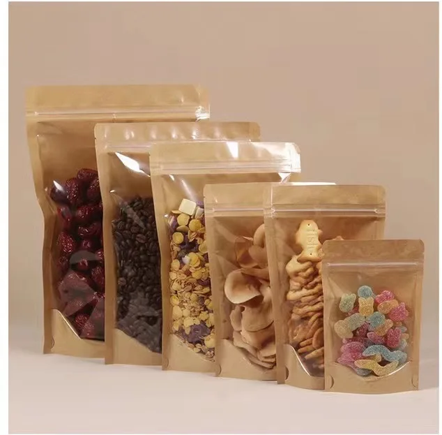 Factory Direct Sales Composite Paper Bag Kraft Paper Kraft Paper Bag Ziplock