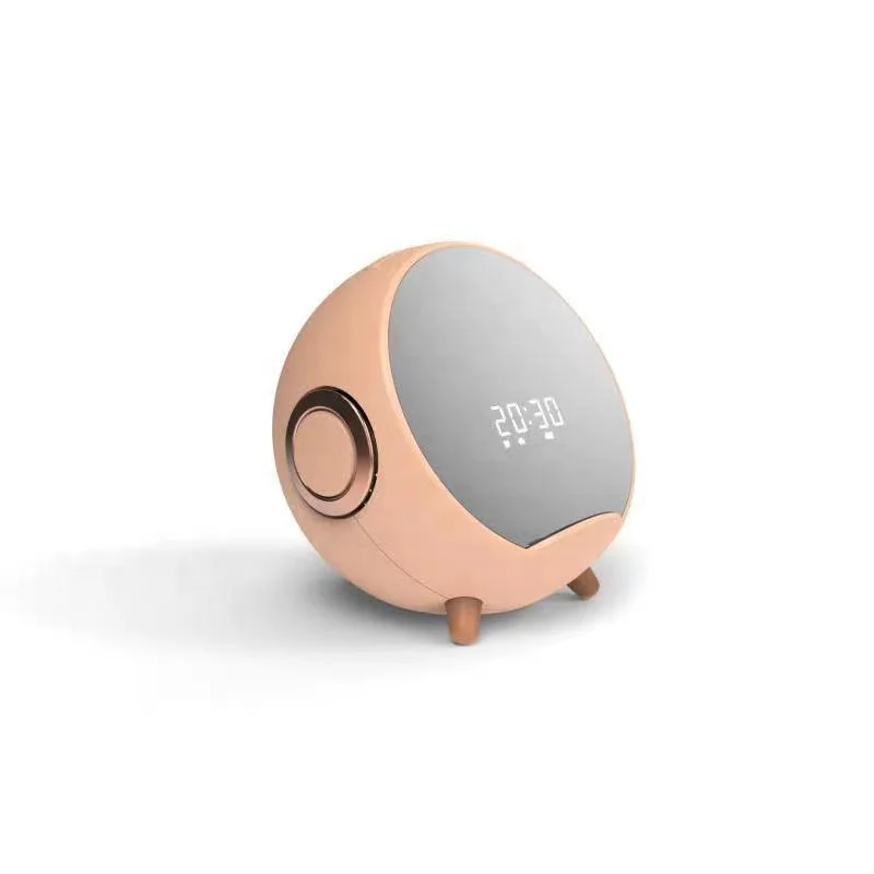RICOO HIFI Беспроводное зарядное устройство зеркальный будильник динамик с радио светодиодное зеркало беспроводной сабвуфер музыкальный плеер