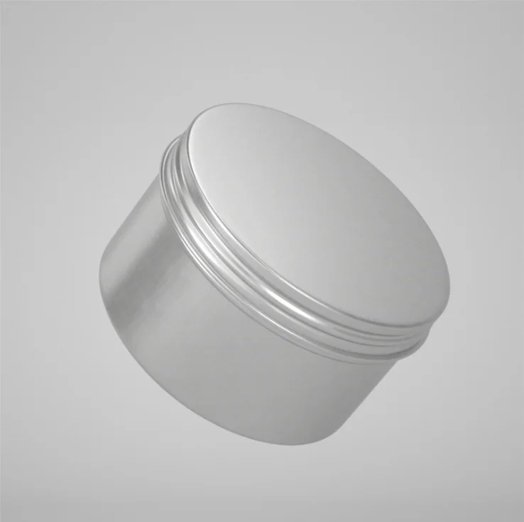 Free Sample Cosmetic Candy Metal Containers Custom Screw Top Aluminum Jar For Candle