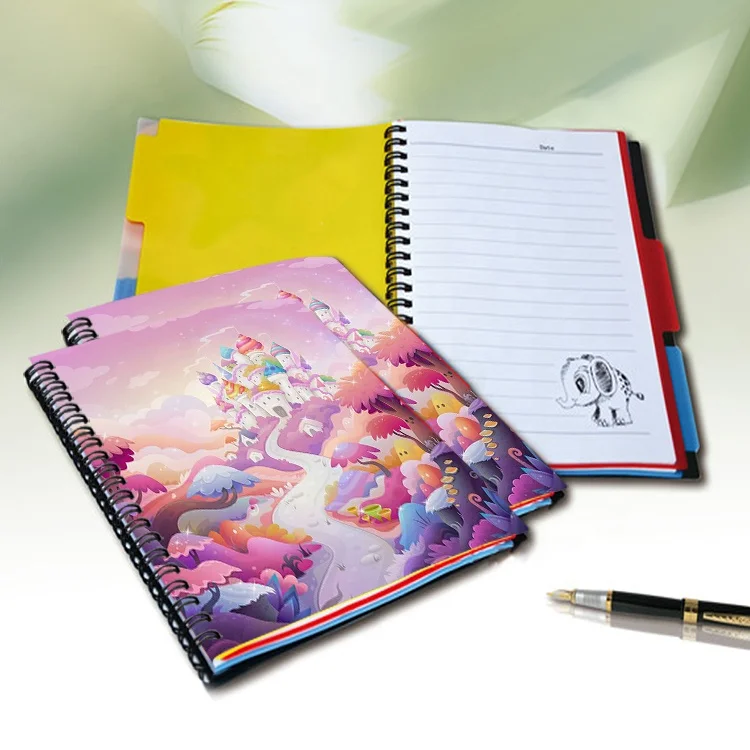 wholesale stationery a4 3d spiral notebook for office and school