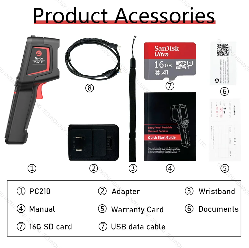 new arrive Guide PC210 Temperature Instrument thermal imaging infrared camera Industrial Thermal Imager  Thermal Heat Camera